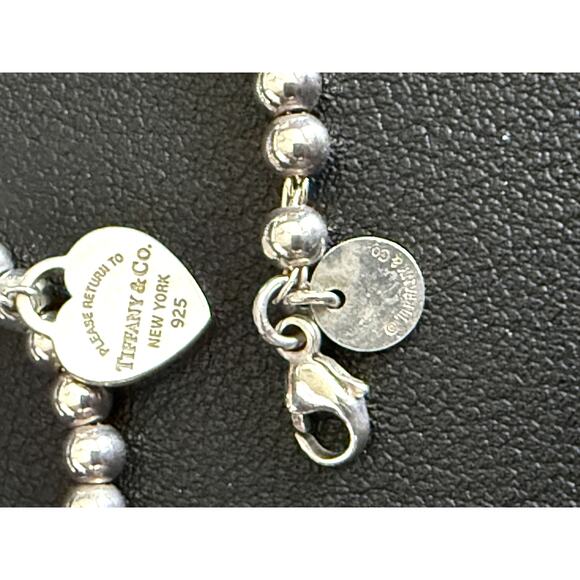Tiffany & Co. Sterling Silver Return to Tiffany Heart Bracelet Dust Bag & Box - Picture 2 of 9